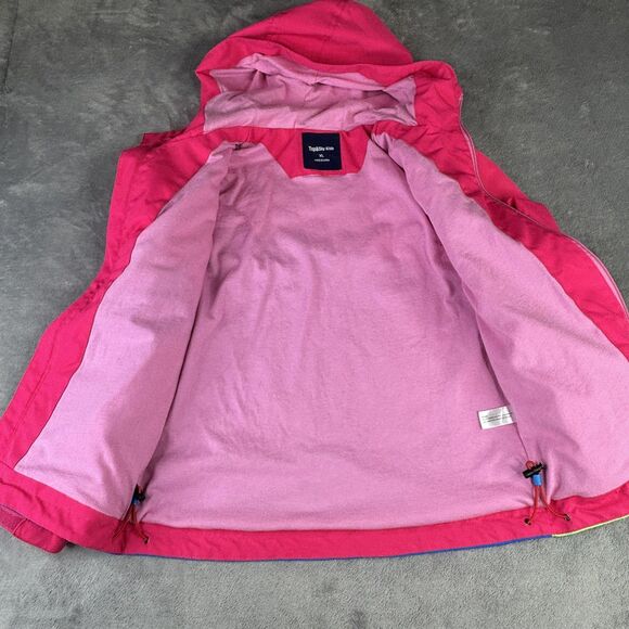 Top&Sky Kids Jacket Kids XL Pink Green Blue Colorblock Hooded Windbreaker‎ - Picture 6 of 16